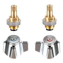 RKB0024 4 inch Brass Faucet Handle Cartridge Rebuild Trim Kit
